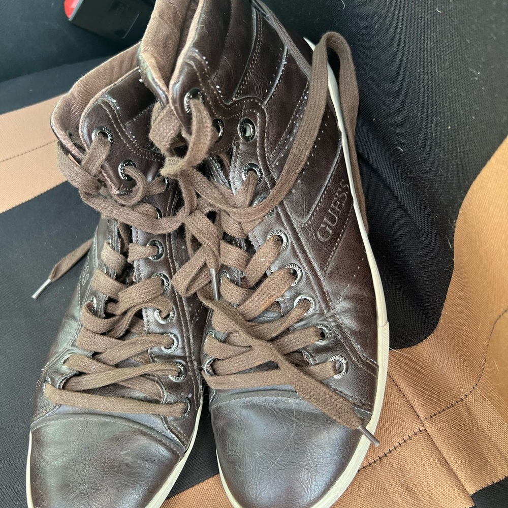 Guess Brown Sneakers High-Top Casual